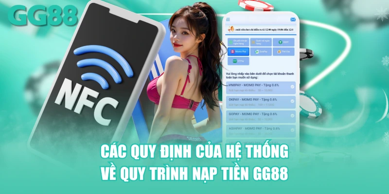 Các quy định của hệ thống về quy trình nạp tiền GG88